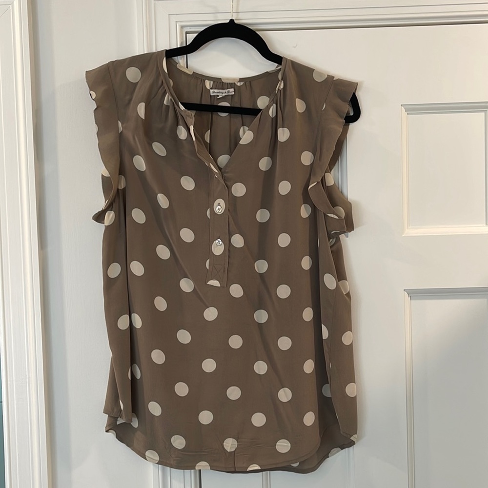 Madewell Polka Dot Silk Blouse